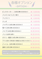 各種オプション